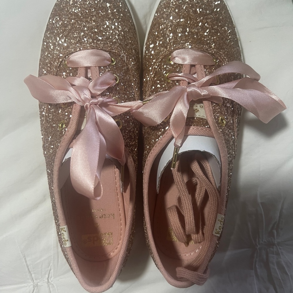 Keds Rose Gold Glitter Sneakers - Picture 4 of 9